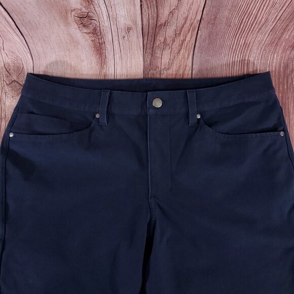 Lululemon Mens Size 33X29.25 ABC Pants Slim Utilitech Navy Blue M5ABOS - Picture 3 of 15